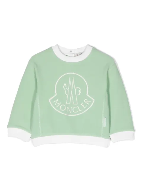 Moncler Enfant logo-embroidered long-sleeve sweatshirt