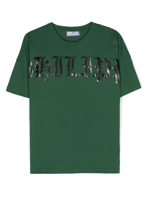 Philipp Plein Junior logo-print cotton T-shirt