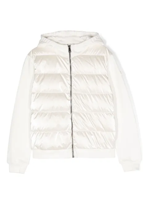 Moncler Enfant padded fleece zip-up hoodie