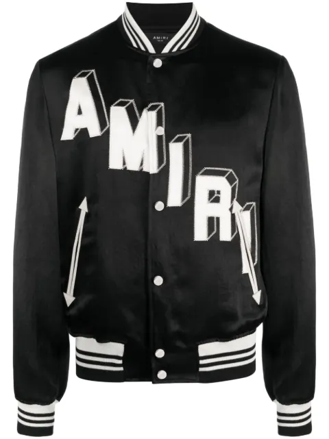 AMIRI logo刺绣棒球夹克
