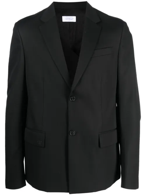 Blazer en laine à simple boutonnage - Off-White - Modalova