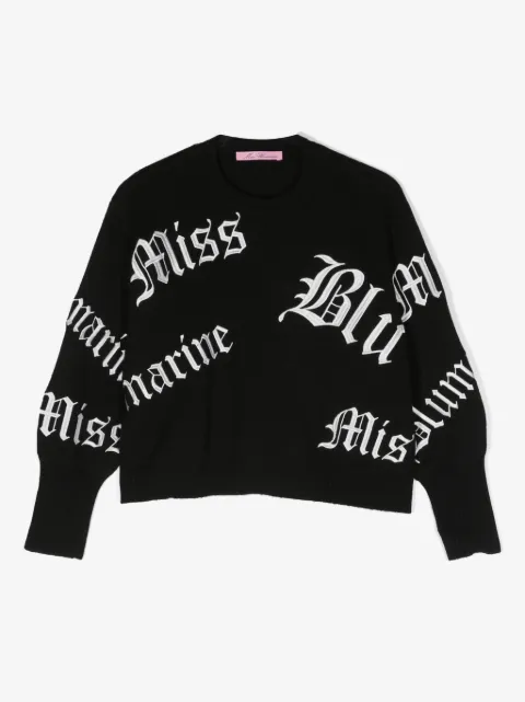 Miss Blumarine джемпер с вышитым логотипом