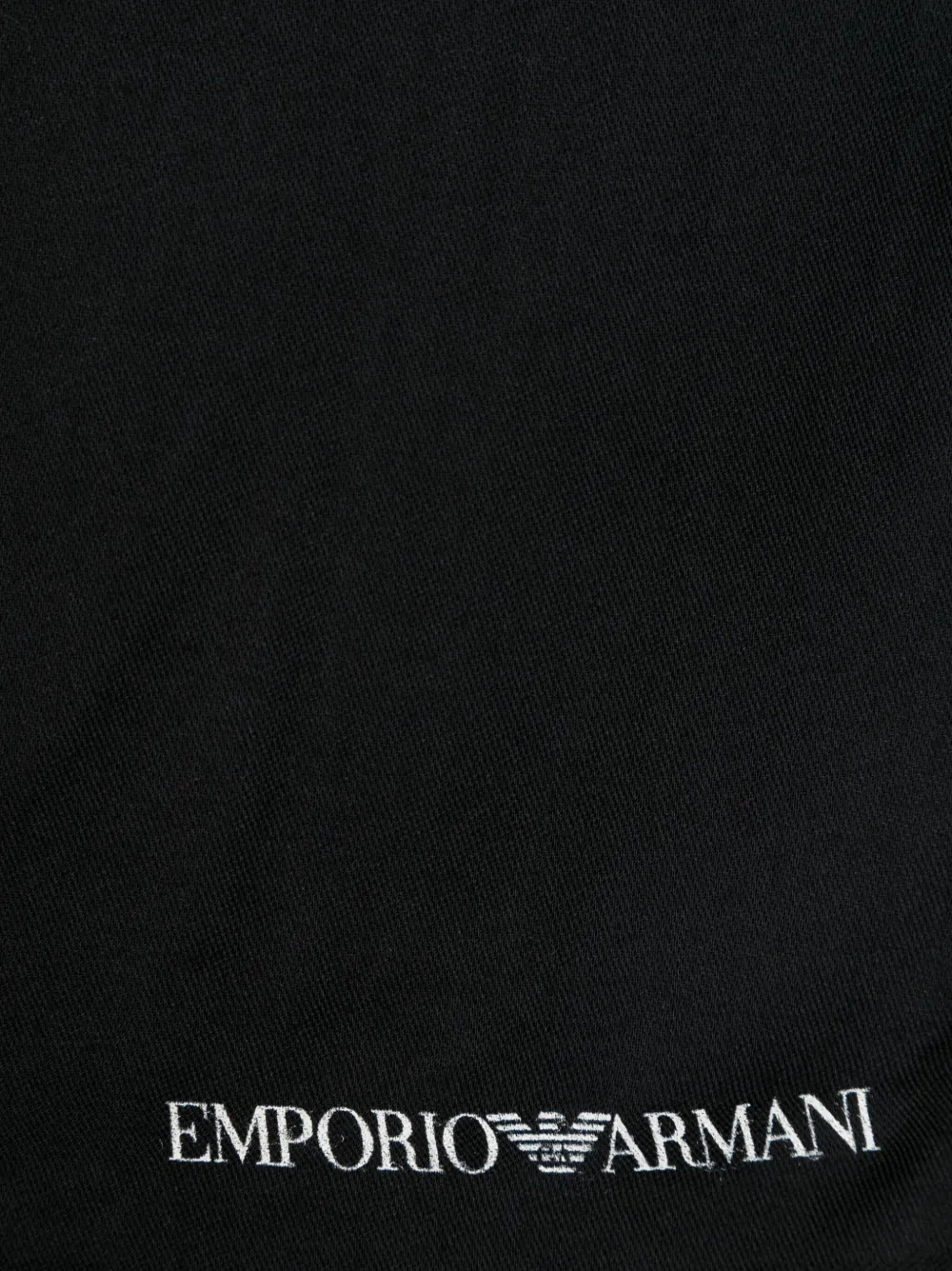 Emporio Armani logo-print scarf - Zwart