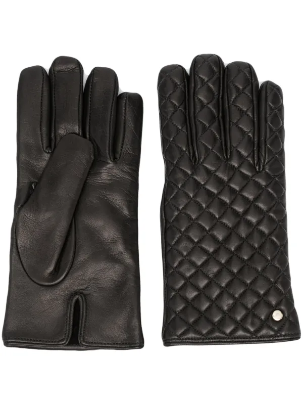 Armani leather 2024 gloves mens