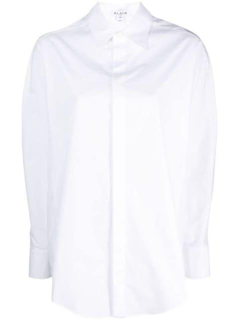 Alaïa cotton long-sleeve shirt