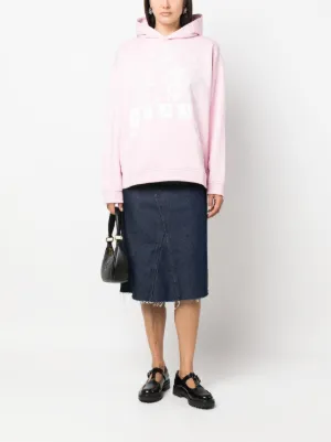 GANNI - GANNI ガニー　ロゴ入り スウェットパーカー　フーディ　ピンク　XSサイズ GANNI（ガニー）パーカー・スウェット - FARFETCH