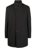 Tagliatore Gordon asymmetric-fastening parka coat - Black