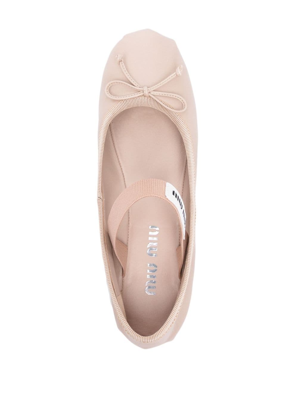 Shop Miu Miu Logo-patch Ballerina Shoes In Rosa