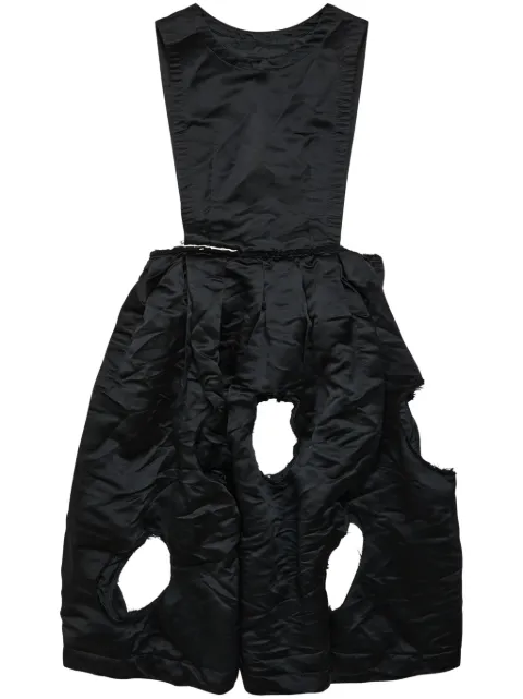 Black Comme Des Garçons فستان بزينة فتحات وبدون أكمام