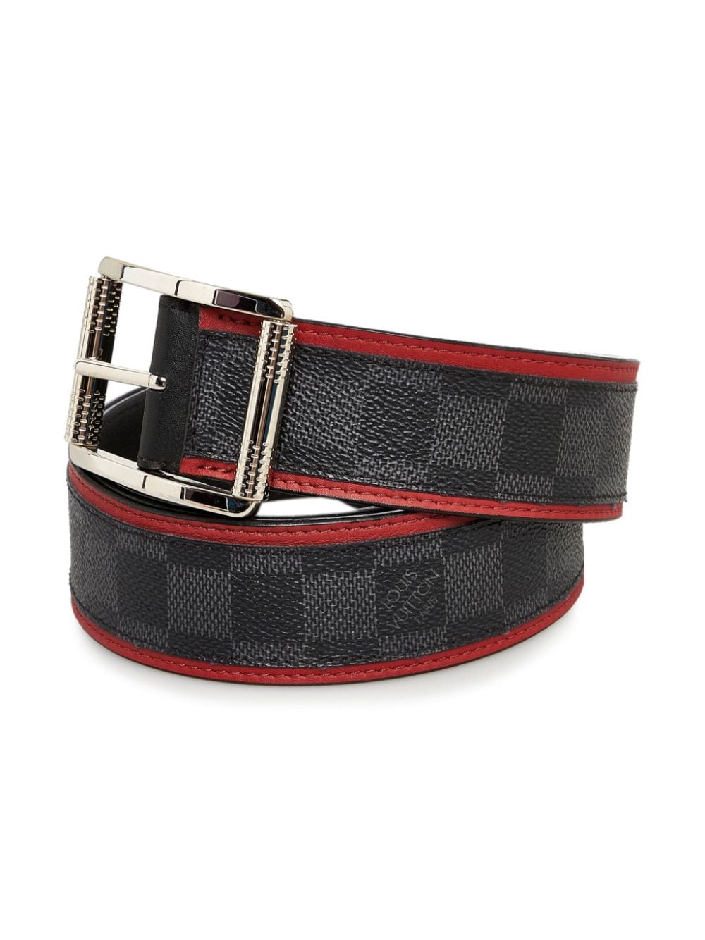 Louis Vuitton 2010s Pre-owned engraved-logo Buckle Belt