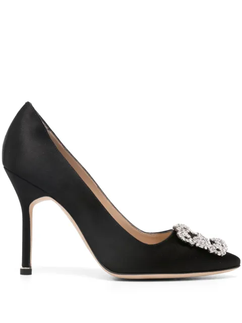 Manolo Blahnik Hangisi 110mm crystal-embellished pumps 