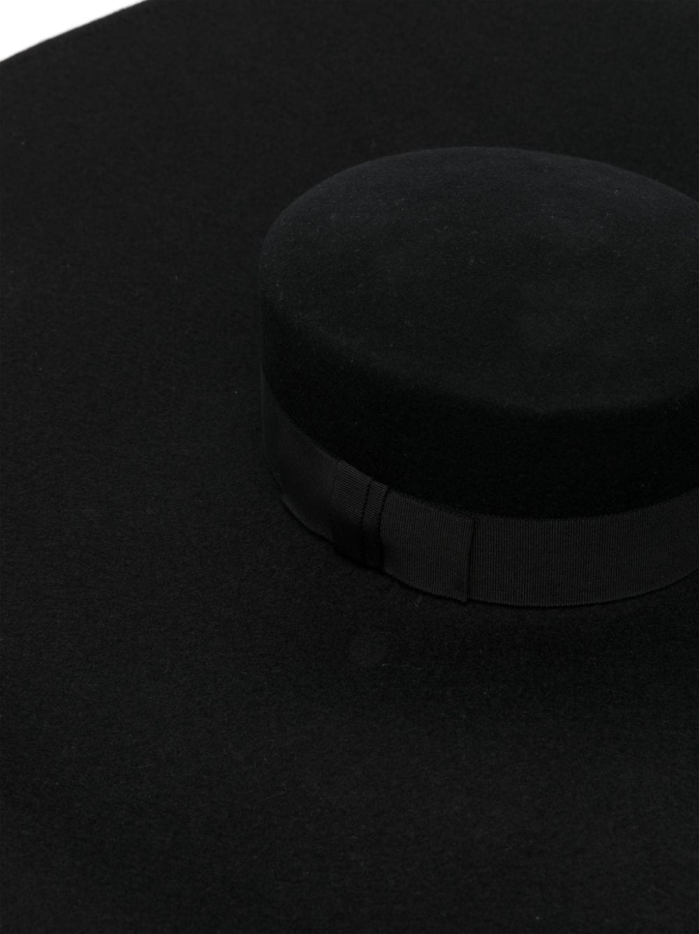 Shop Nina Ricci Bow-embellished Capeline Hat In Black