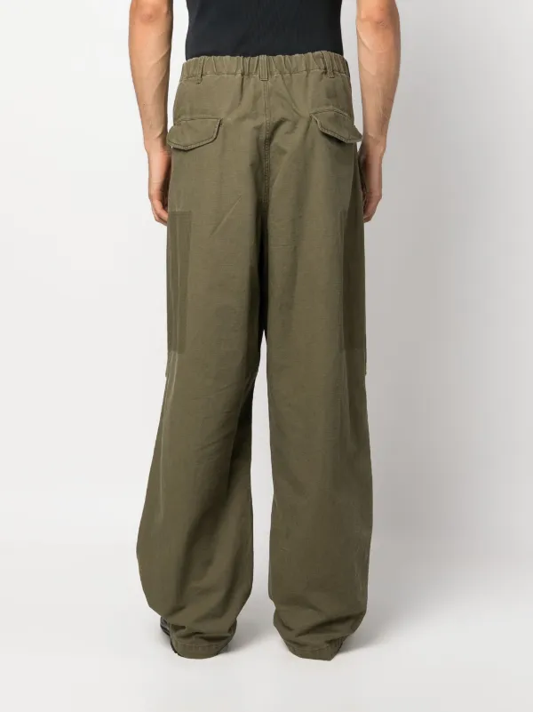 Maison Mihara Yasuhiro wide-leg Cotton Trousers - Farfetch