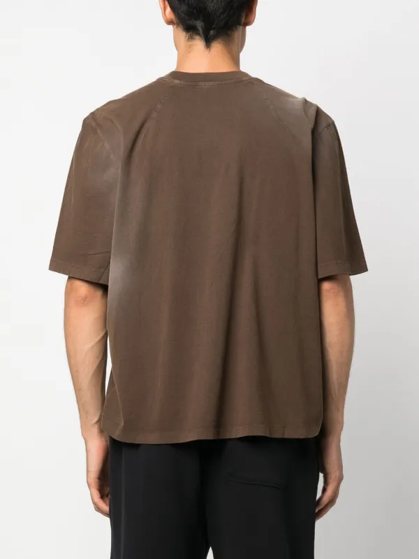 Tシャツ・カットソー ENTIRE STUDIOS Men T Shirts ES2126CO Brown ENTIRE STUDIOS bleached-effect organic-cotton T-shirt