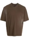 ENTIRE STUDIOS bleached-effect organic-cotton T-shirt - Brown