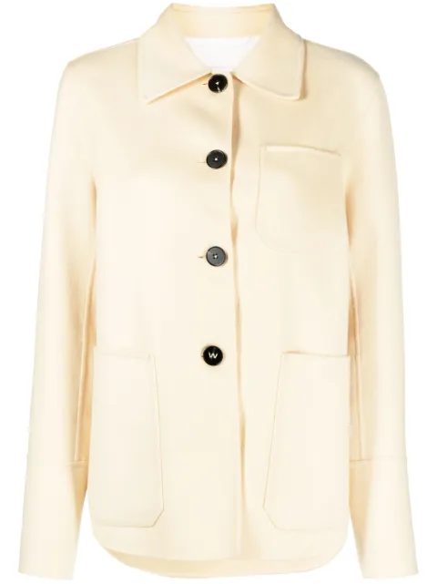 Jil Sander sobrecamisa de cachemira con botones