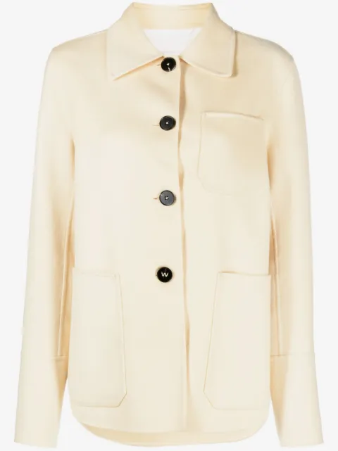 Jil Sander buttoned-up cashmere shirt jacket