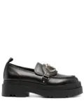 LIU JO Love 41 50mm logo-plaque loafers - Black