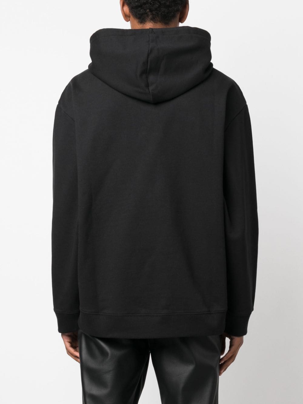 Shop Courrèges Hooded Cotton Sweatshirt In Black