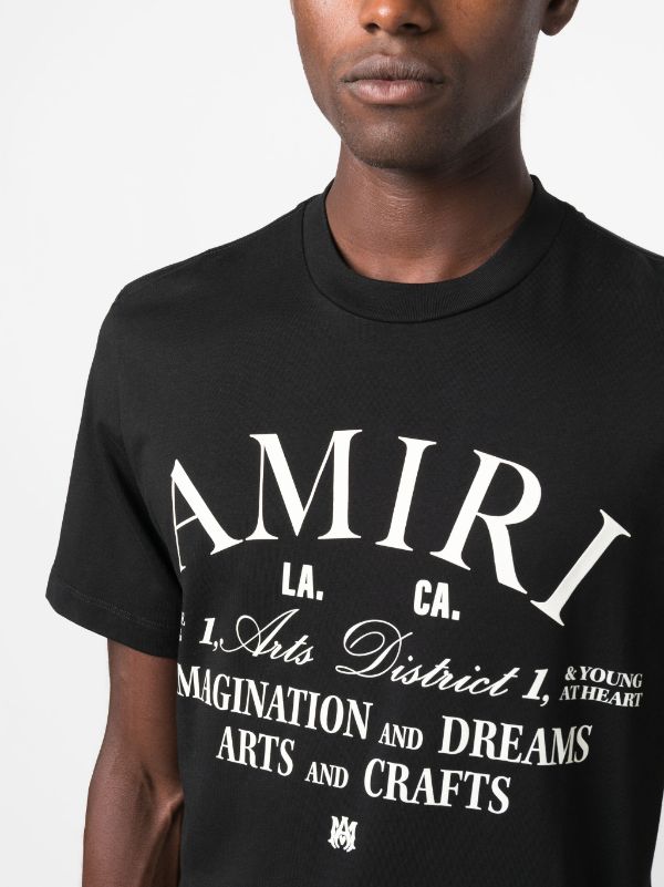 Logo Cotton T Shirt in Black - Amiri