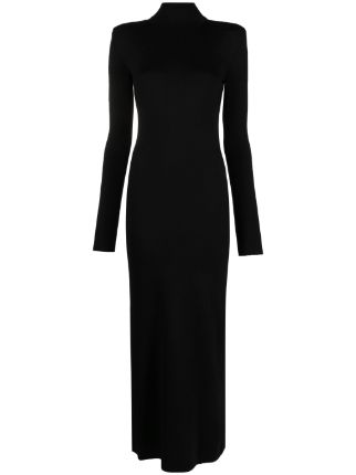 Saint Laurent funnel-neck Wool Midi Dress - Farfetch