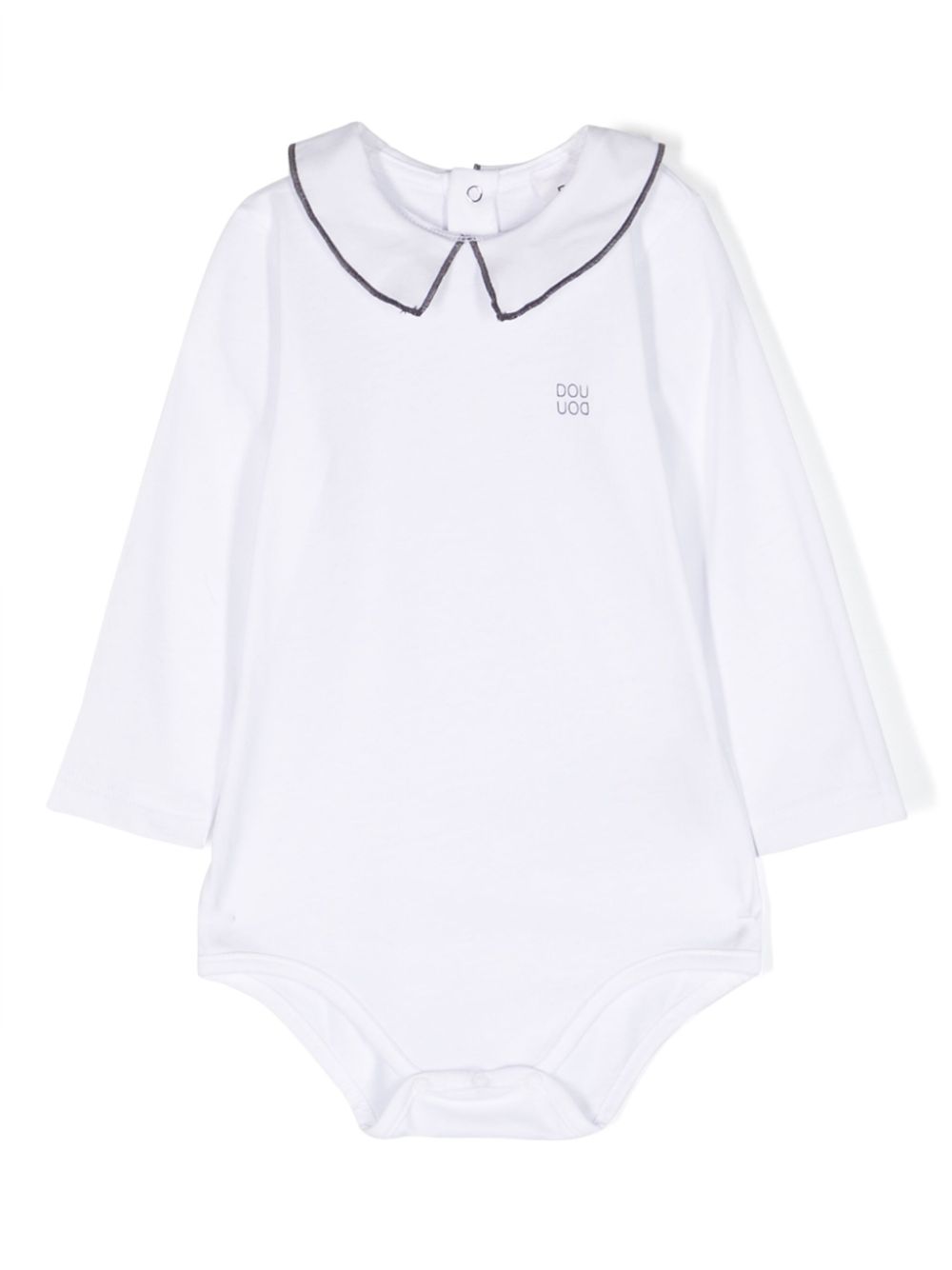 Douuod Kids logo-print long-sleeve body - White