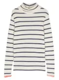 Bellerose roll-neck striped top - White