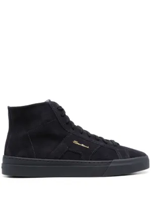 【Santoni】ロゴ レザー ハイカット スニーカー イタリア製 Santoni / サントーニ レザー ハイカット サイド
