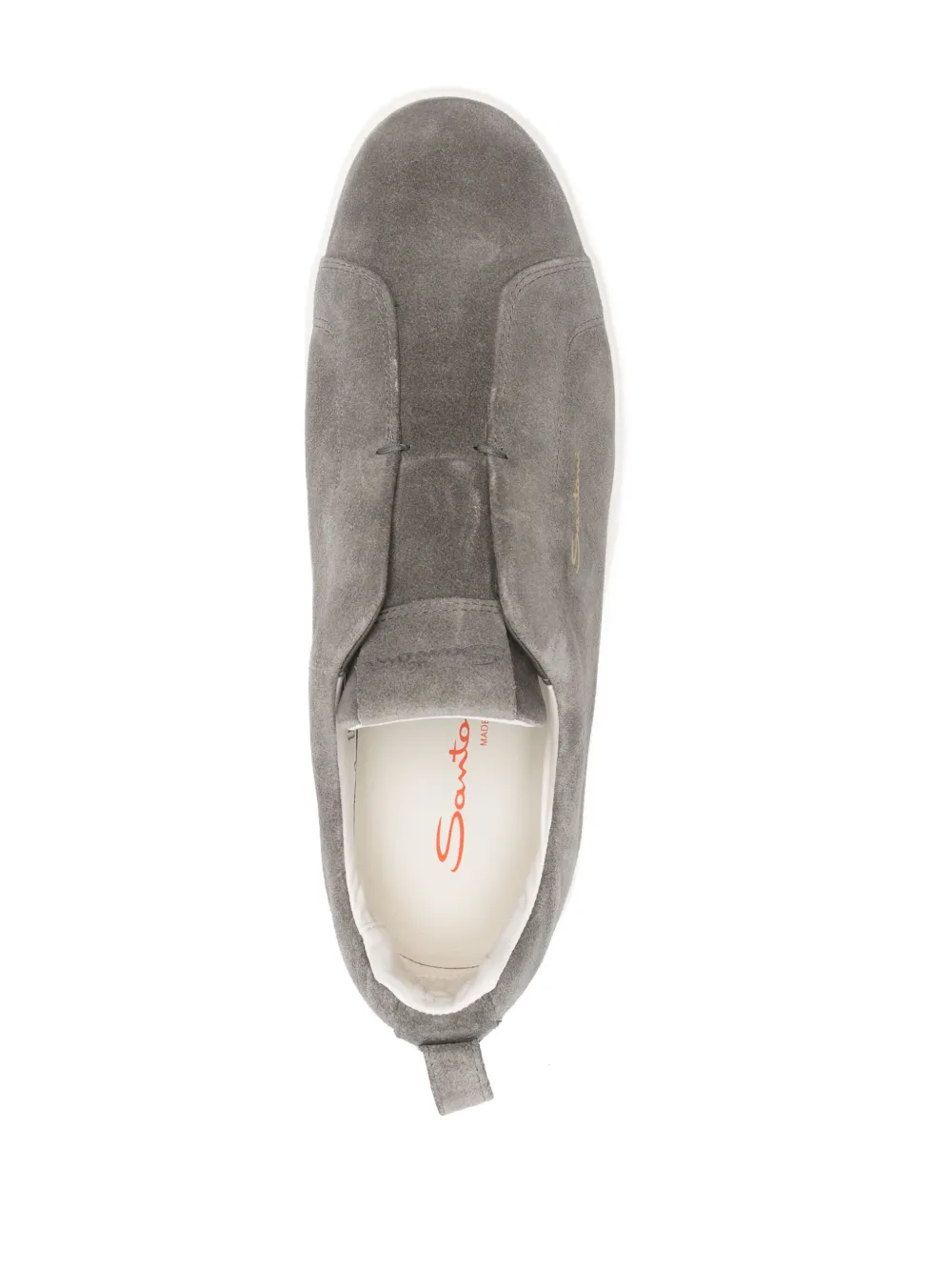 Santoni Gyan slip-on suede sneakers Grey