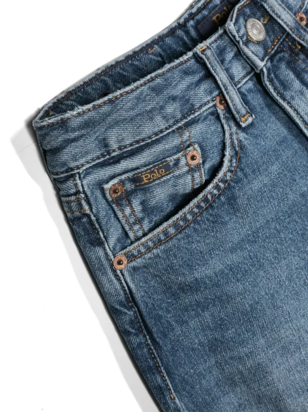 POLO RALPH LAUREN KIDS wide-leg Jeans | Blue | FARFETCH CA