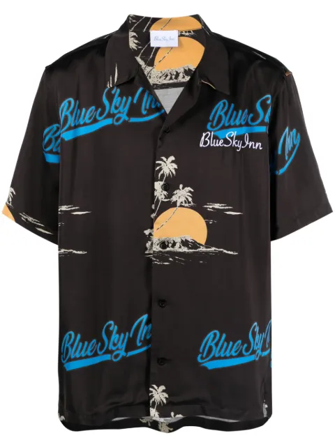 BLUE SKY INN logo-print short-sleeve shirt