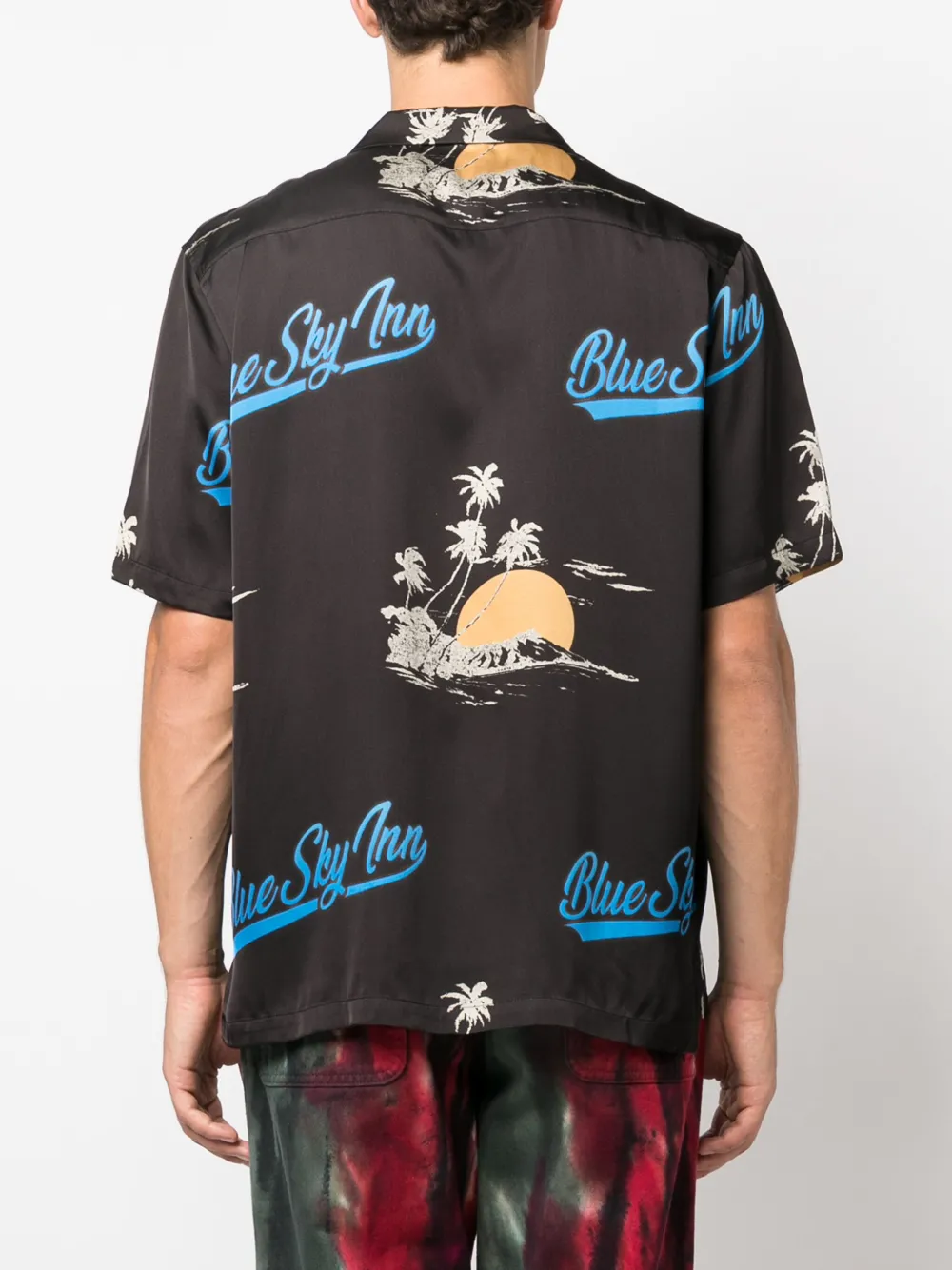 Shop Blue Sky Inn Logo-print Short-sleeve Shirt In Schwarz