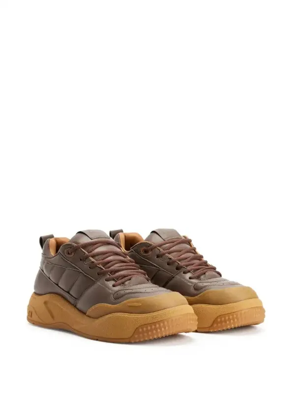 AMI Paris Ami SN1509 Leather Sneakers | Brown | FARFETCH