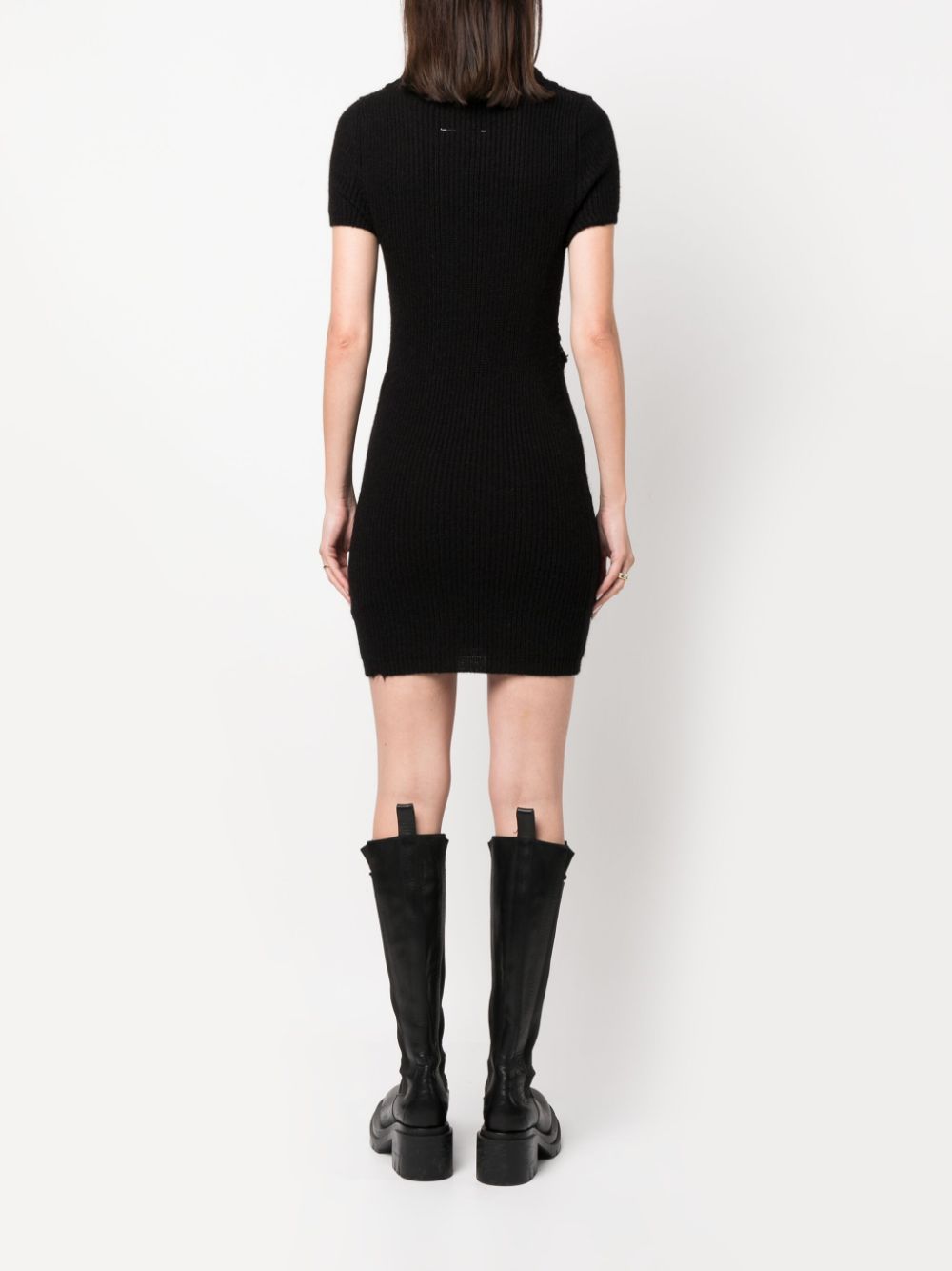 cut-out ribbed minidress