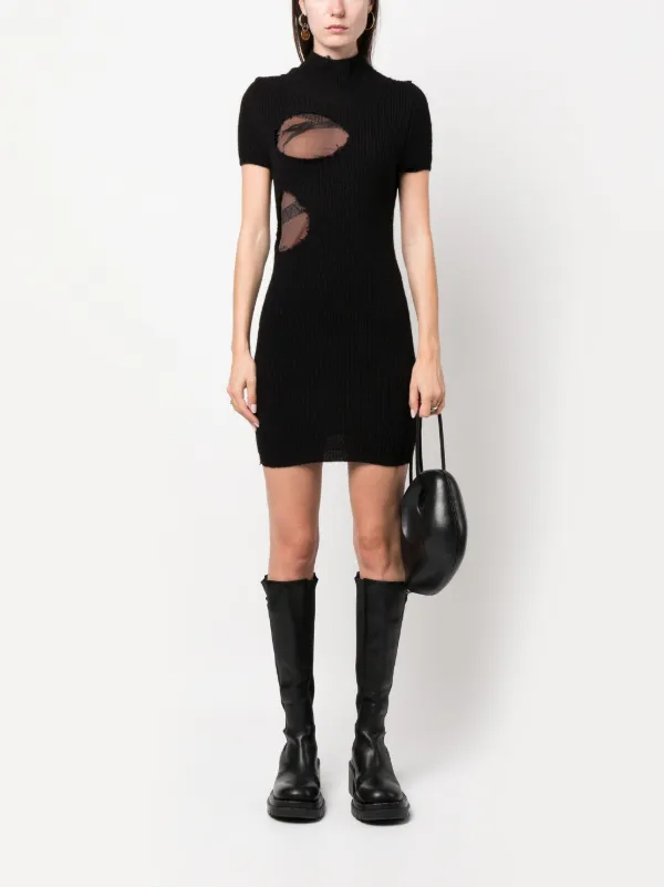 cut out ribbed mini dress Y/Project cut-out Ribbed Minidress | Black