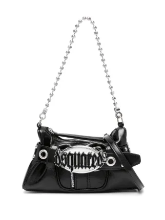 DSQUARED2 Gothic Belt Leather Clutch Bag | Black | FARFETCH