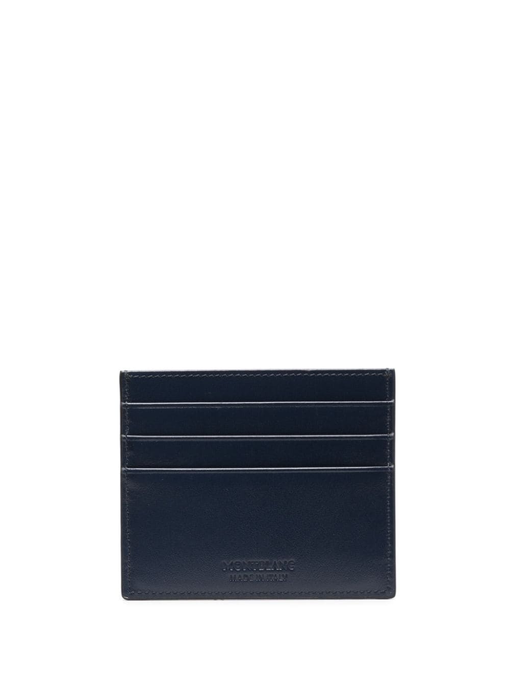 Shop Montblanc Meisterstück Leather Cardholder In Blue