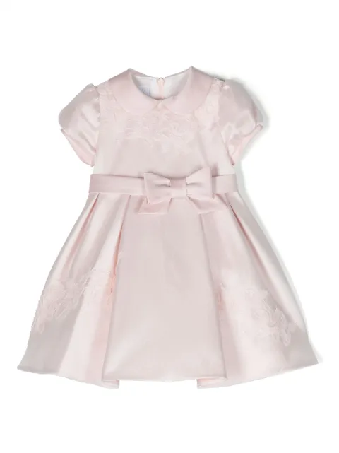Colorichiari floral-lace pleated minidress
