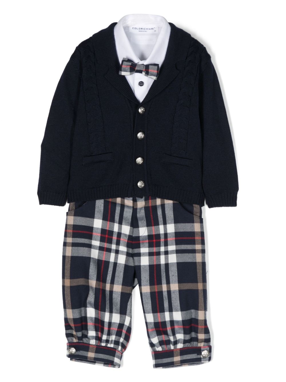 Colorichiari plaid check-pattern wool trousers - Blue