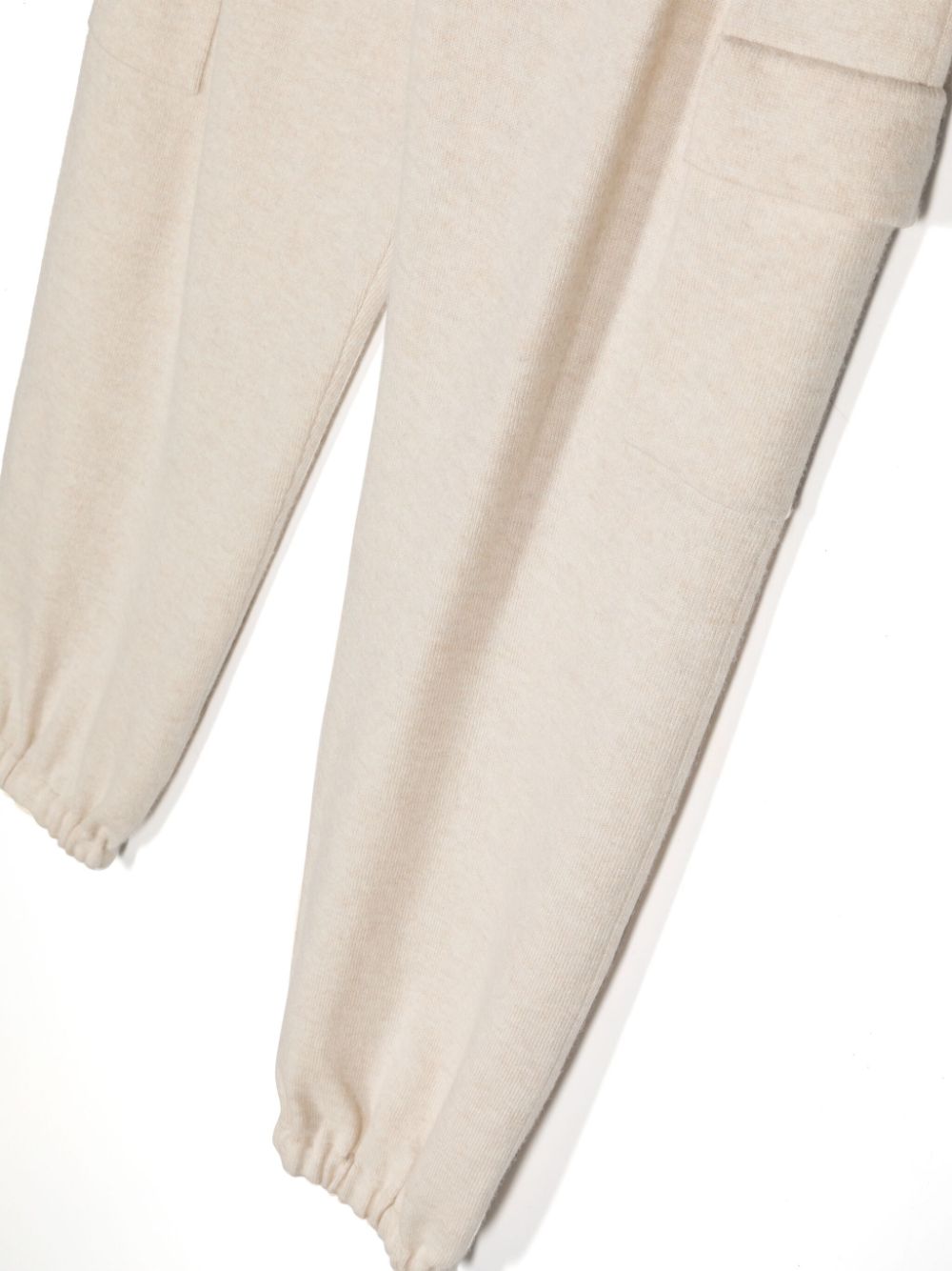 Shop Brunello Cucinelli Drawstring Cashmere Track Pants In Neutrals