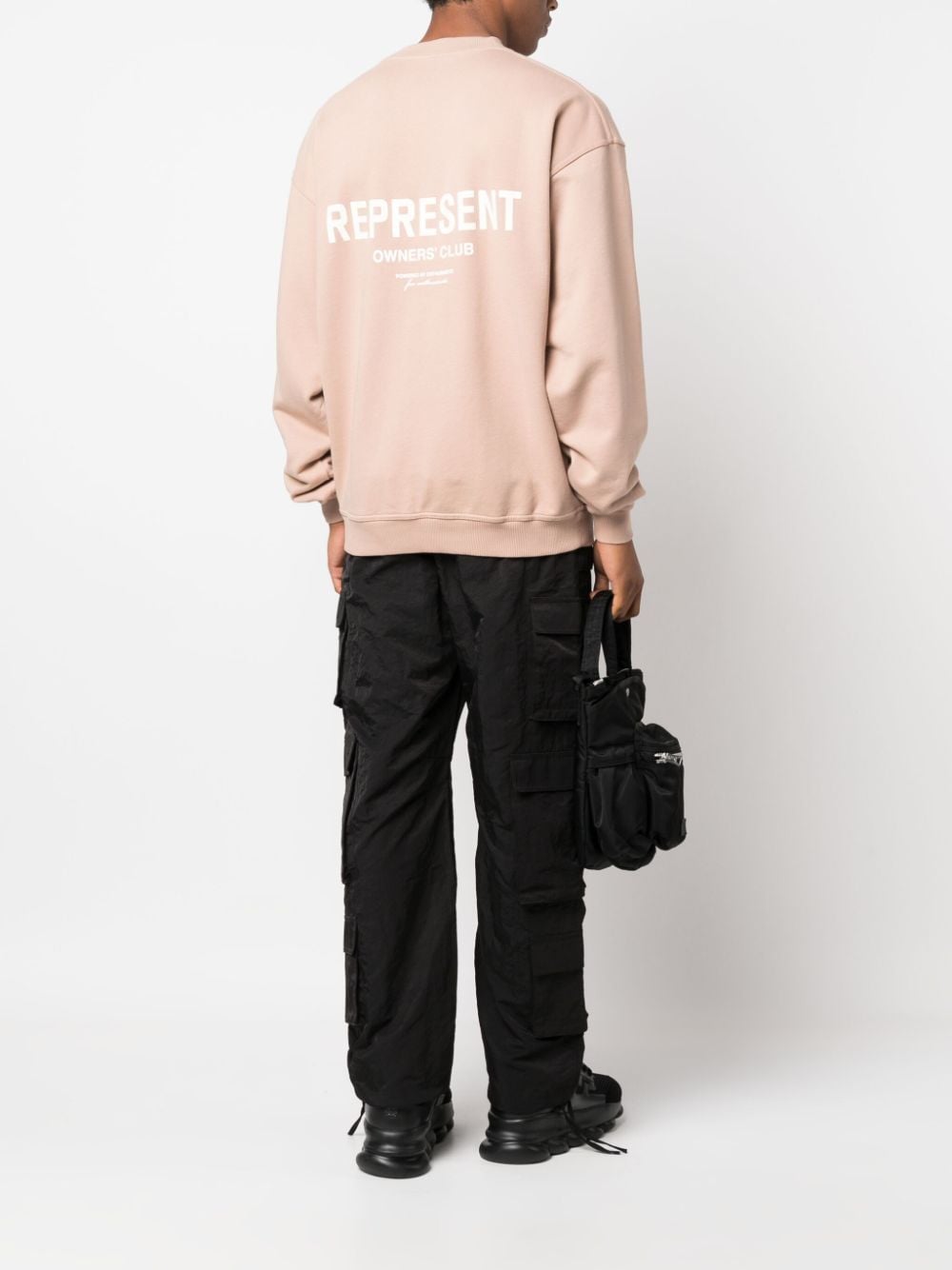 Represent logo-print drop-shoulder sweatshirt - Beige