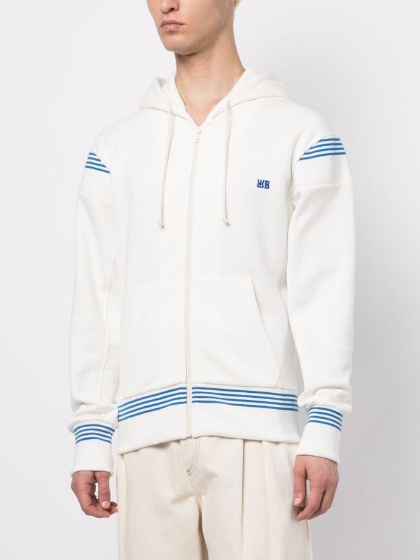 Wales Bonner Stereo stripe-print Hoodie - Farfetch