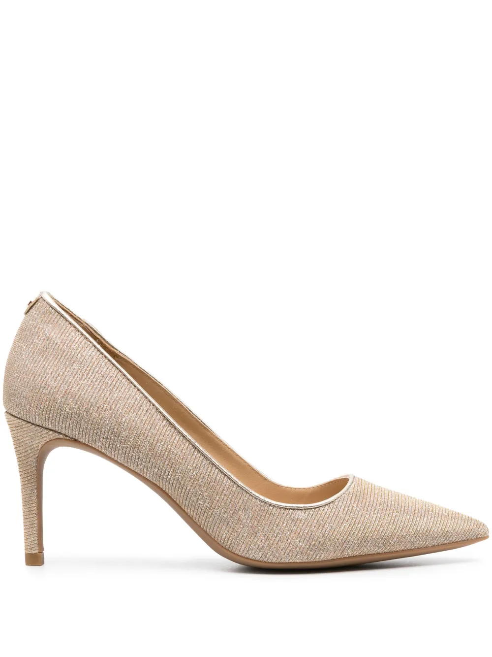 Michael Michael Kors zapatillas Alina Flex con tacon de 80mm mujer Piel de becerro Goma Tela 6.5 Neutro