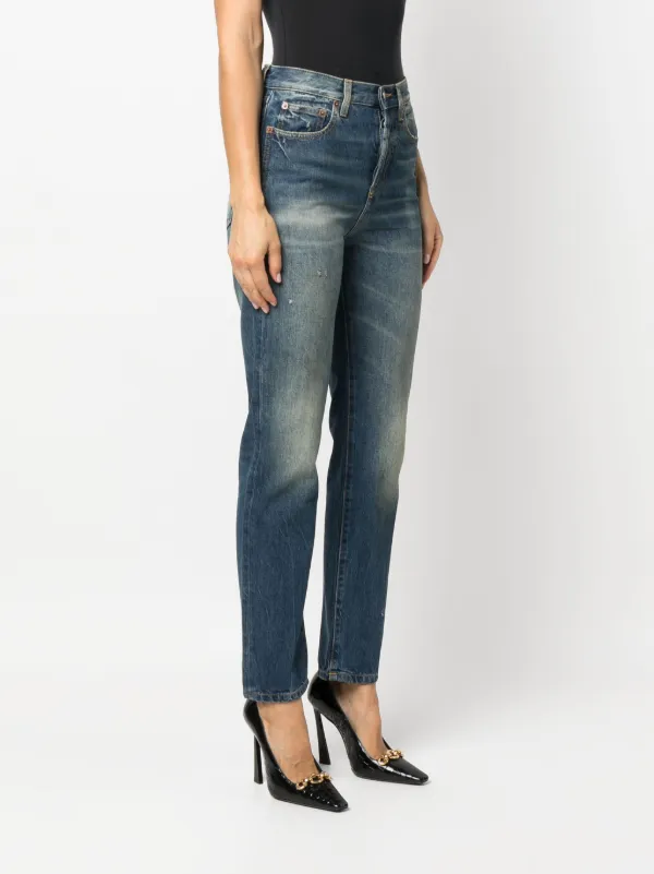 ワンピース SAINT LAURENT Women Mid Skirts 729749Y5G98 3041 blue 729749Y5G98 3041 BLUE - 海外通販のBUYMA
