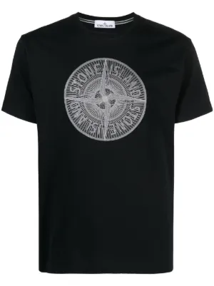Stone island t shirt big logo sale