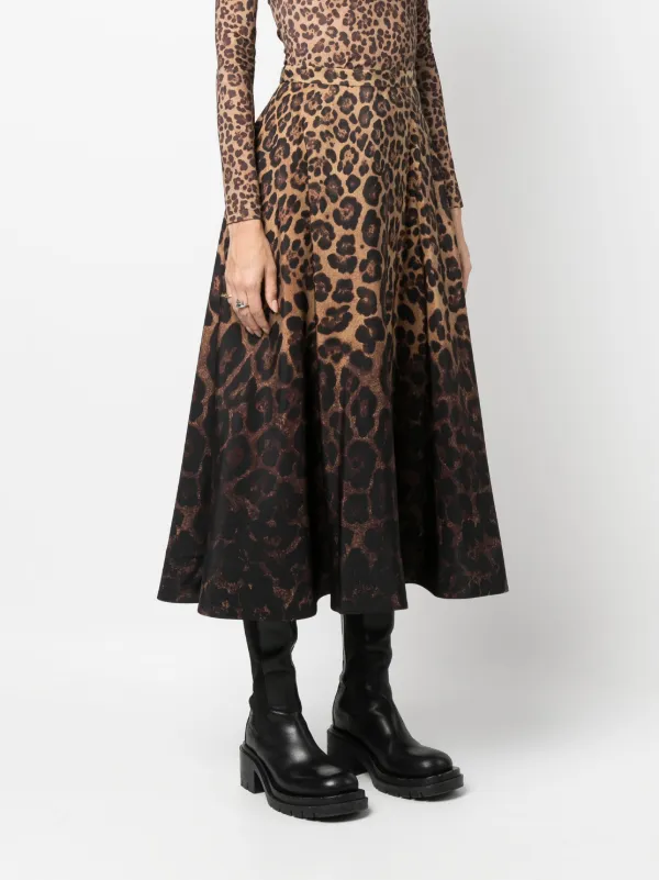 Midi length leopard outlet skirt