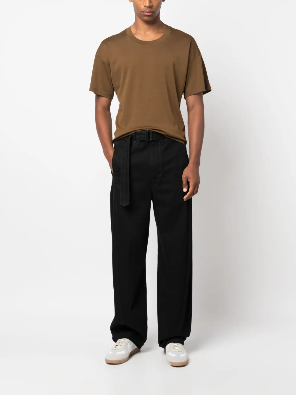 Lemaire T-shirt met verlaagde schouders - Bruin