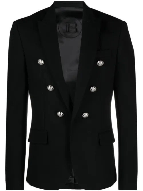 Blazer à boutons embossés - Balmain - Modalova