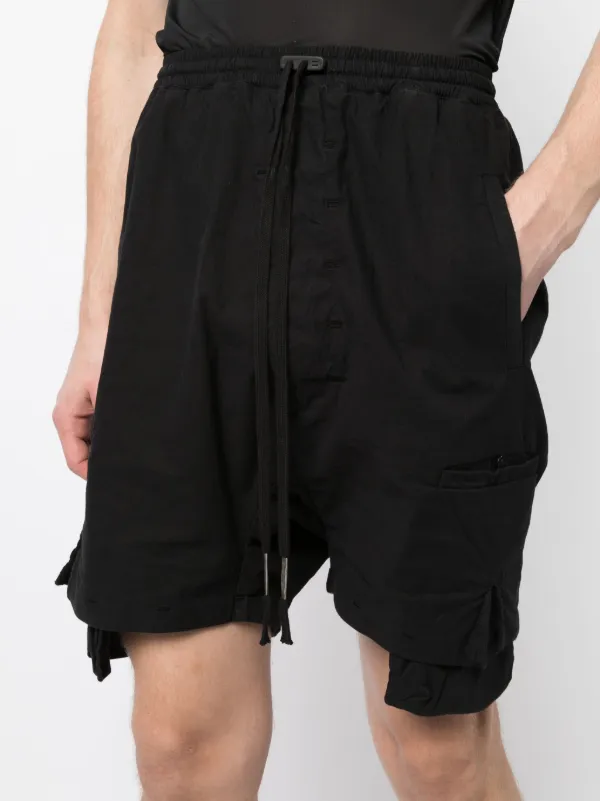 Boris Bidjan Saberi drop-crotch Drawstring Shorts | Black