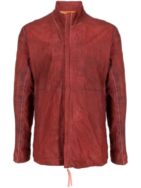 Boris Bidjan Saberi high-neck leather jacket